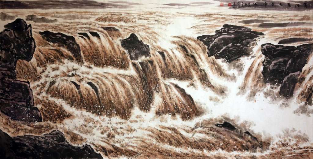 黄河落天走东海240cmx120cm