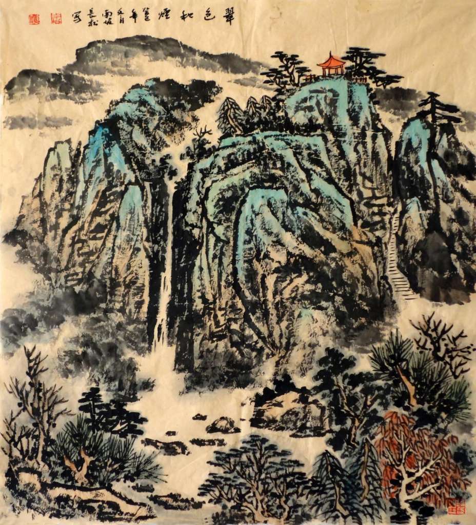 翠色和烟70cmx68cm
