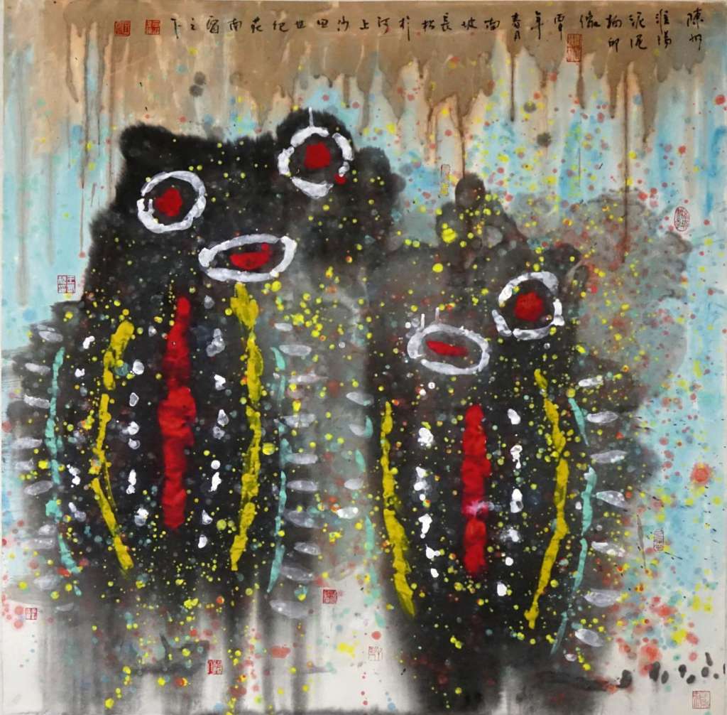泥泥狗印象90cmx90cm