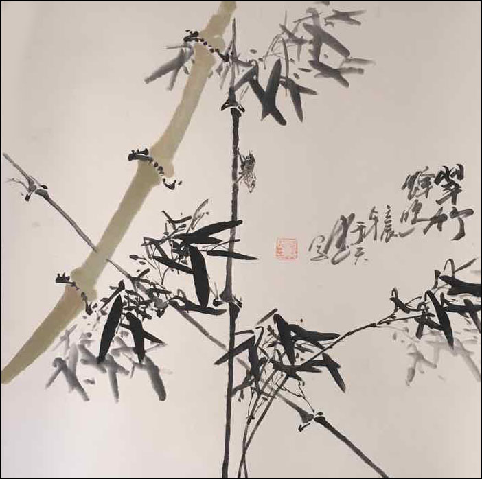 《翠竹》68cmx68cm