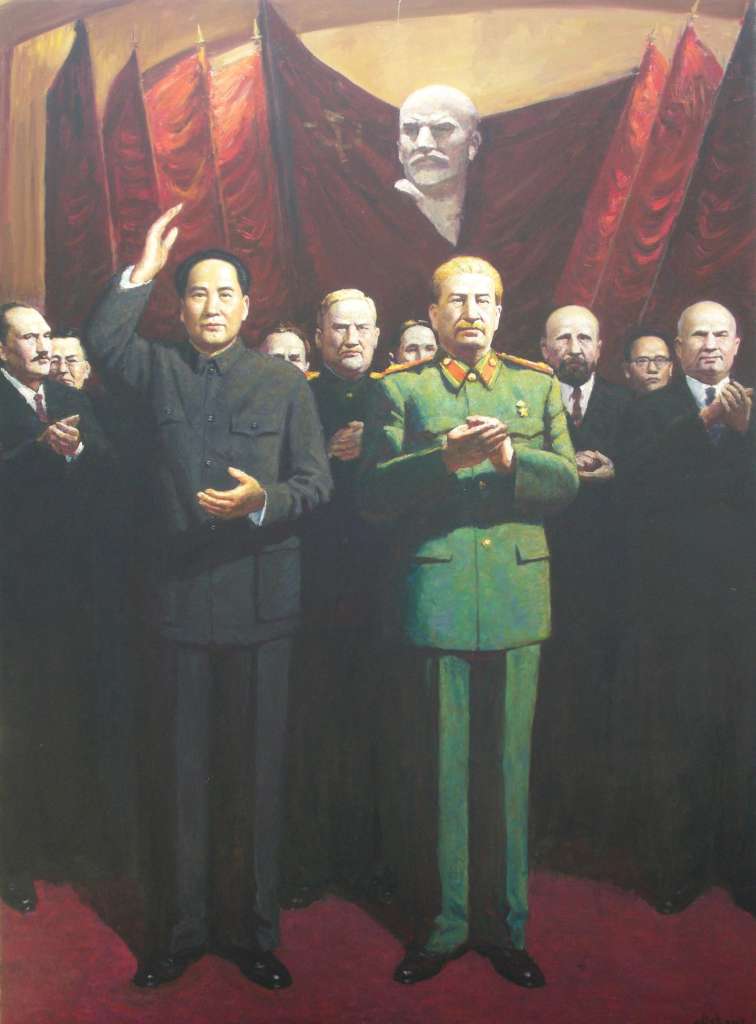 10毛泽东 !斯大林!(210cm×153cm)