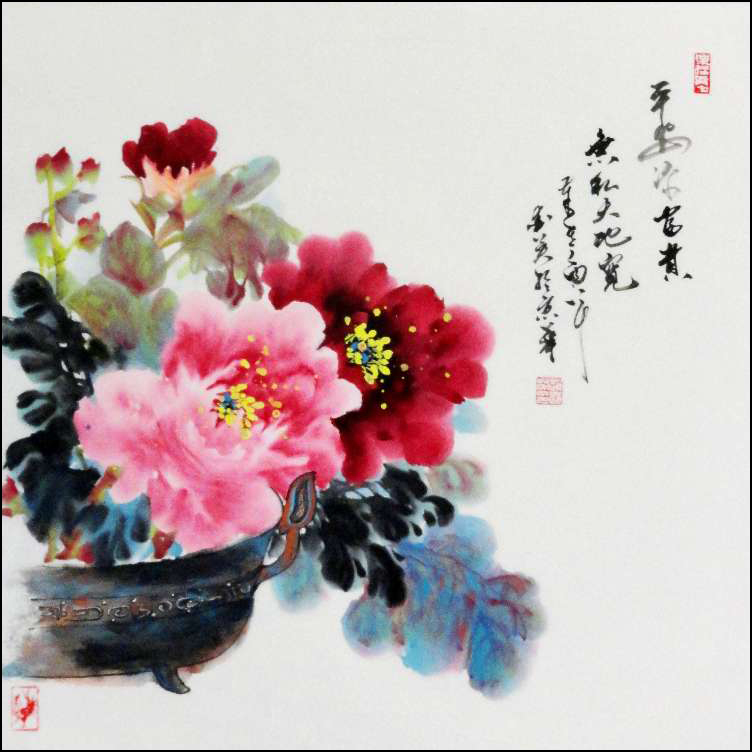 平安添富贵 无私天地宽 规格:68X68 创作年代:2017年
