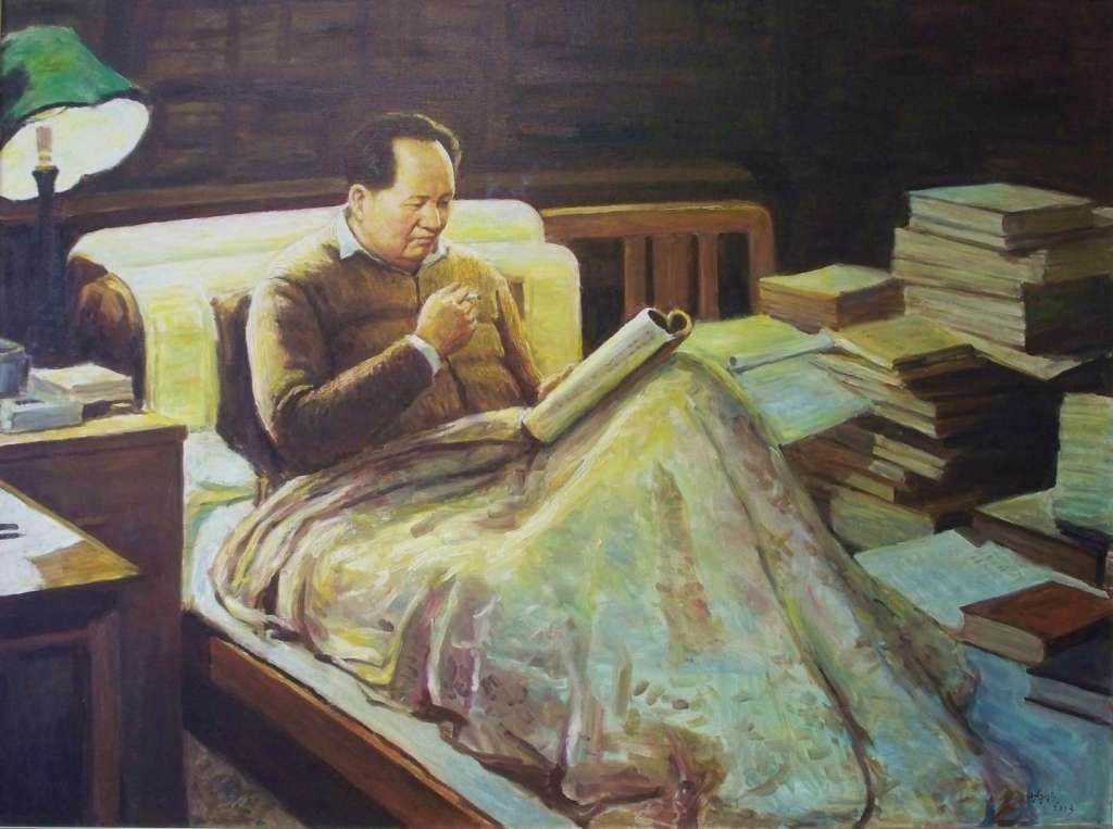 毛主席在卧室(120cm×160cm)