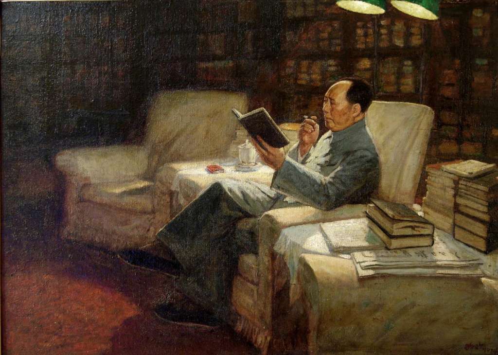 毛主席在书房(纤维板)(67cm×93cm)